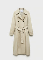 Long Double Breasted Trench Coat