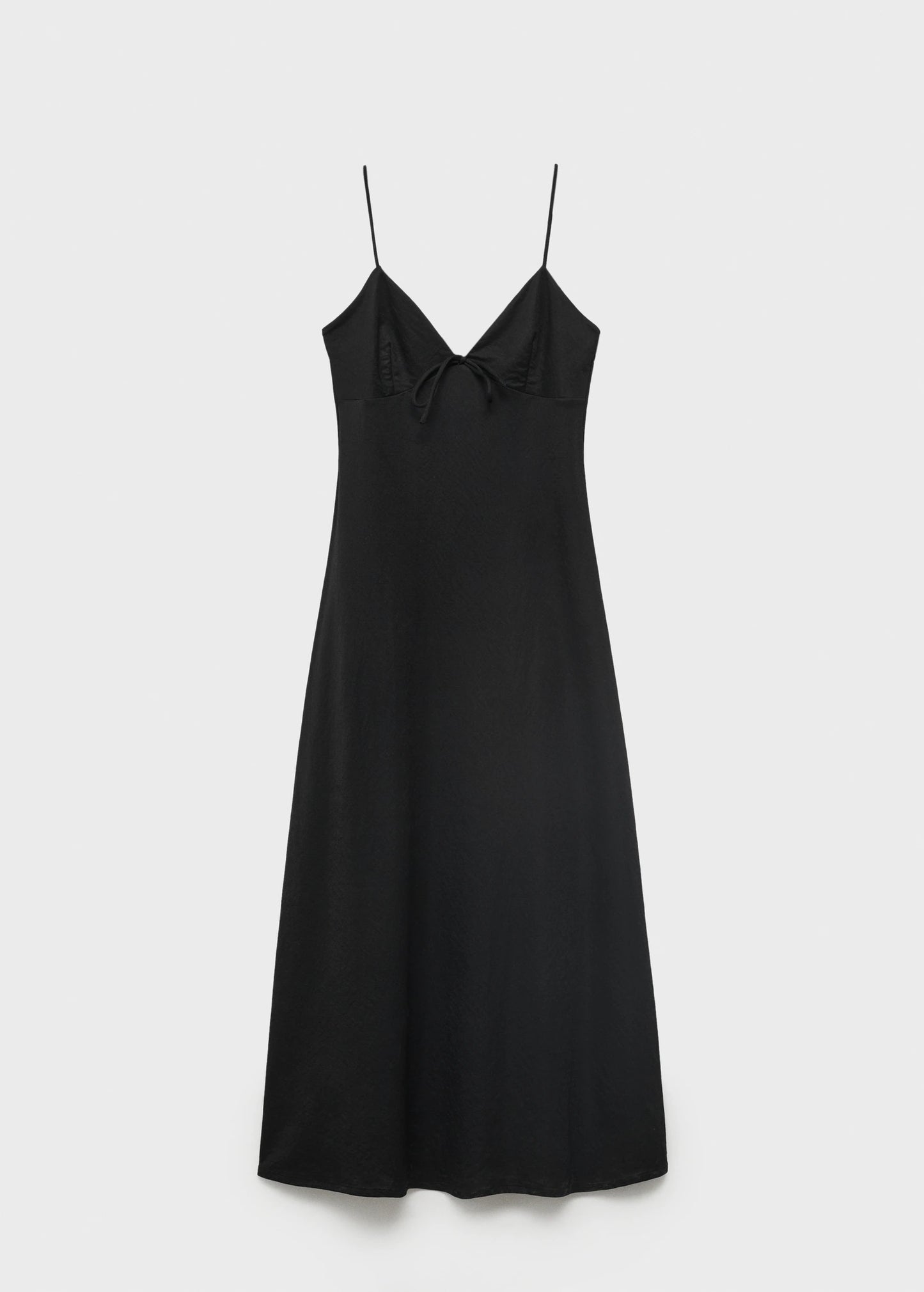 Long Dress With Bow Neckline