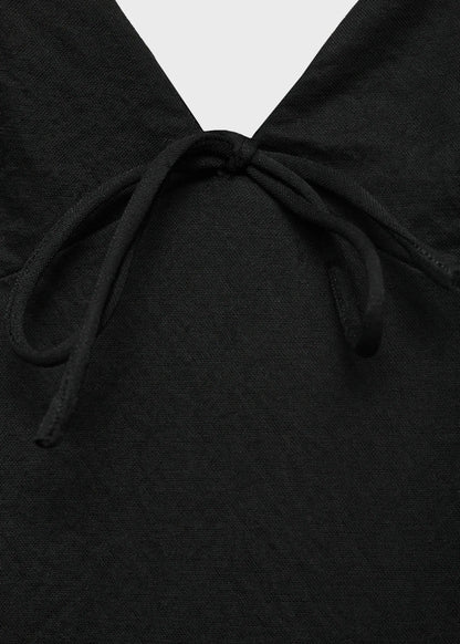 Long Dress With Bow Neckline