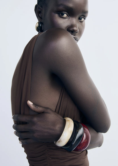 Long Dress With Contrasting Design