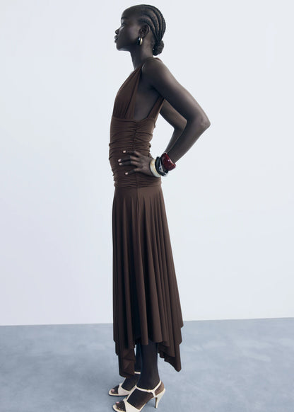 Long Dress With Contrasting Design