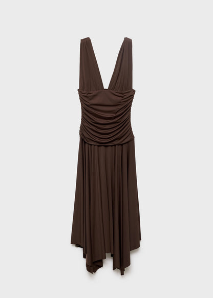 Long Dress With Contrasting Design