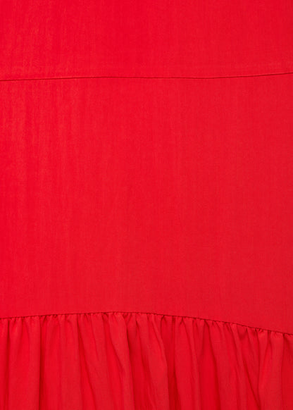 Long Dress With Gathered Hem