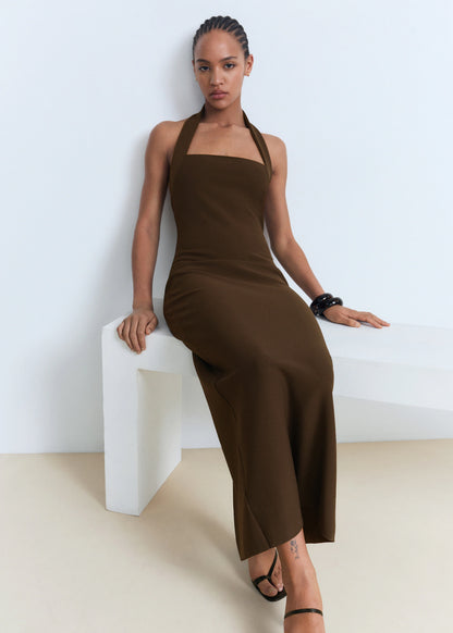 Long Halter Neck Dress