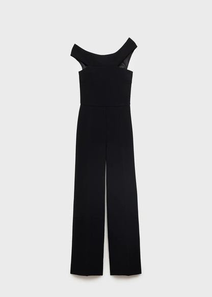 Long Jumpsuit With Asymmetrical Neck