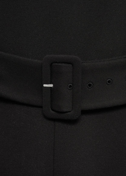 Long Jumpsuit With Belt And Buckle