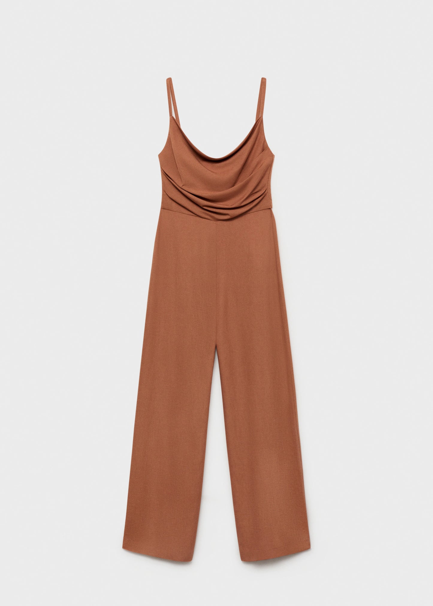 Long Jumpsuit With Draped Neckline
