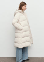 Long Padded Anorak With Hood