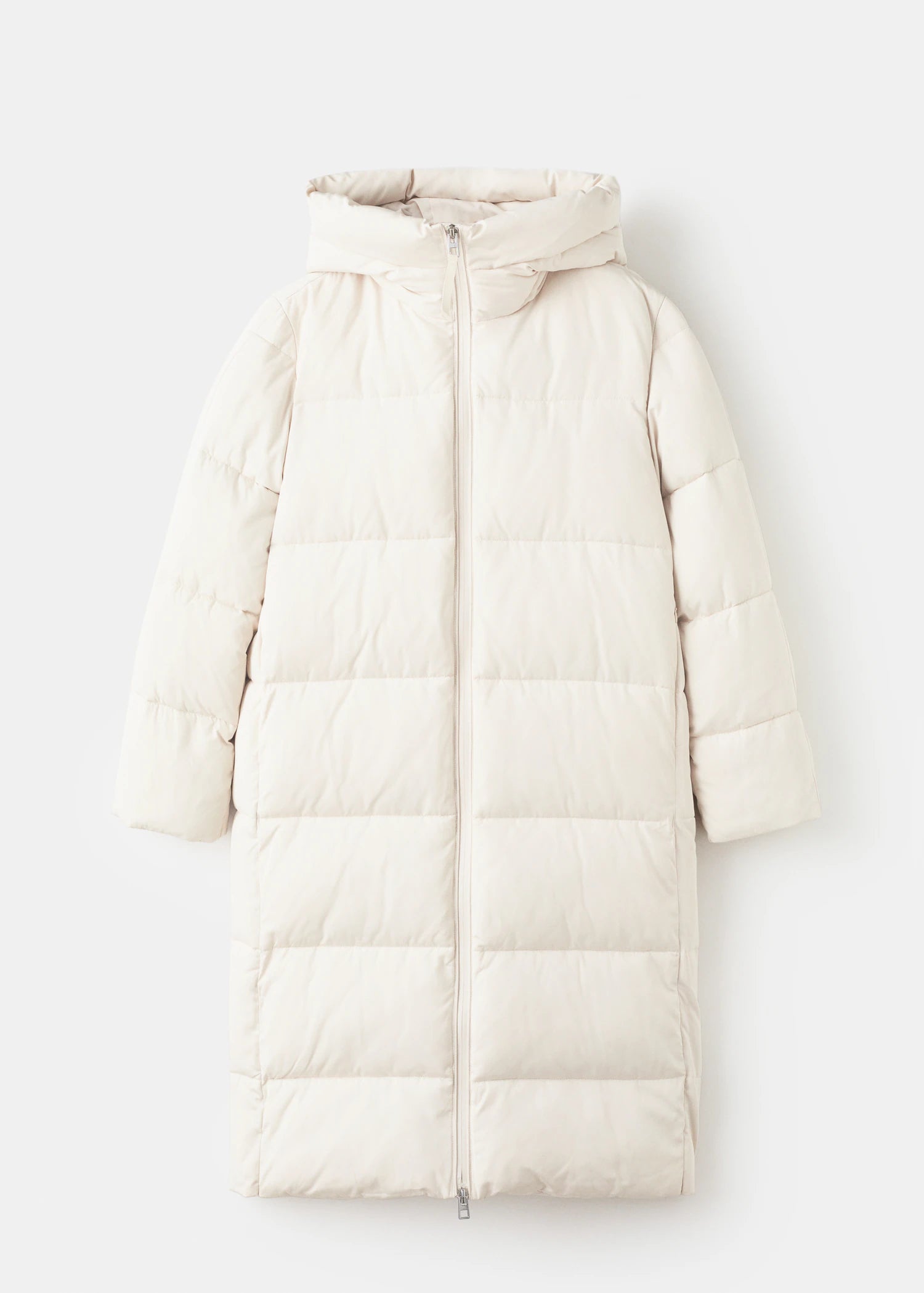 Long Padded Anorak With Hood