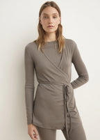 Long Rib Knit Trousers