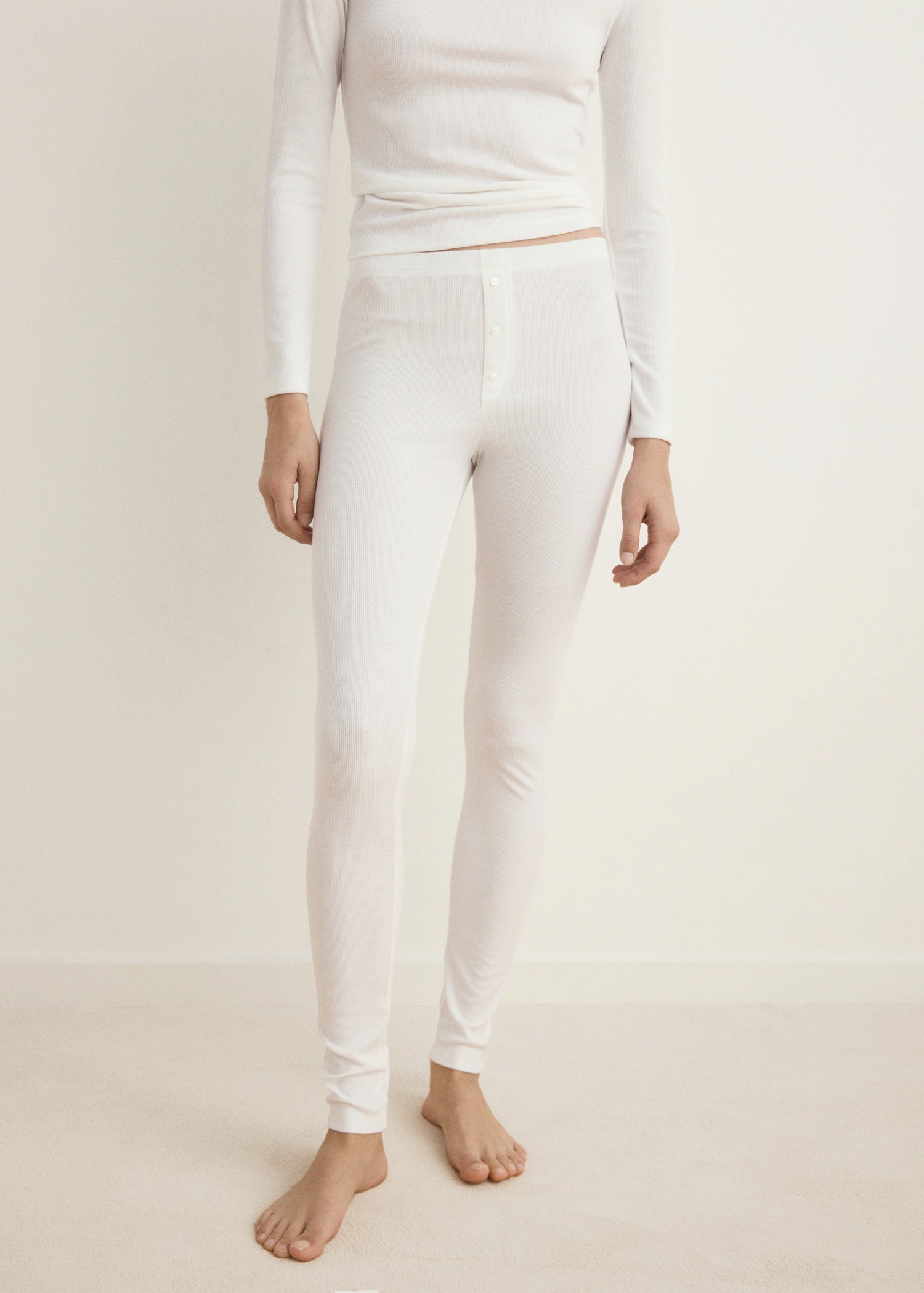 Long Rib Knit Trousers