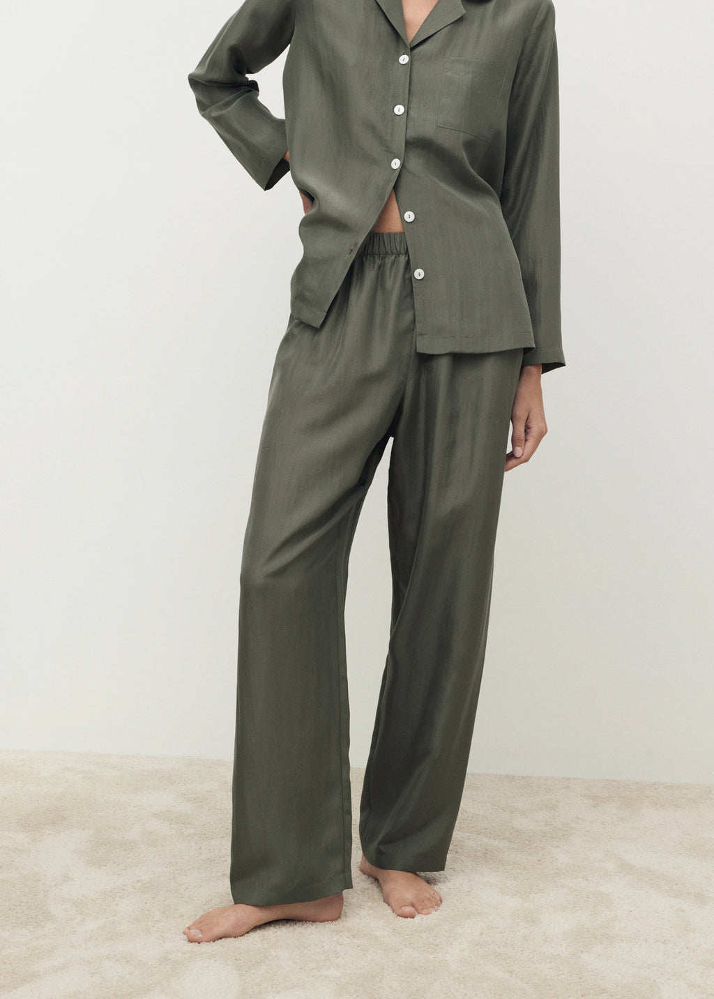 Long Silk Trousers