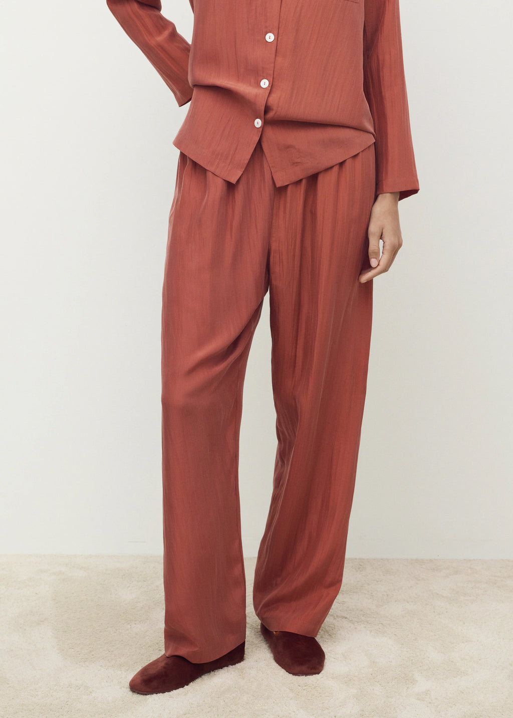 Long Silk Trousers