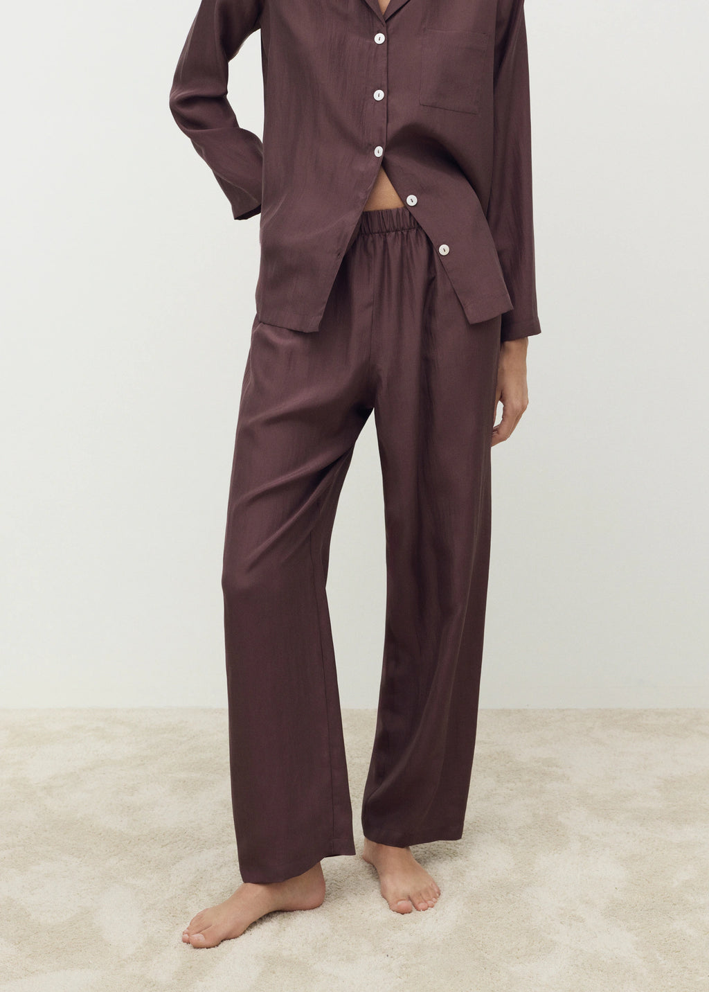 Long Silk Trousers