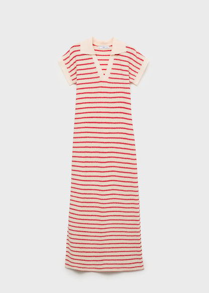 Long Striped Knitted Dress