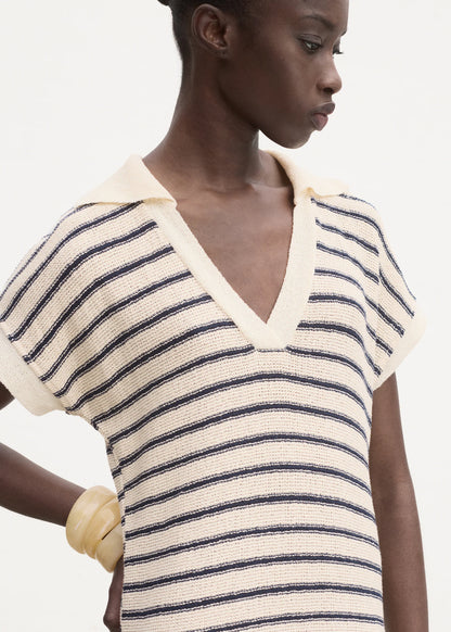 Long Striped Knitted Dress