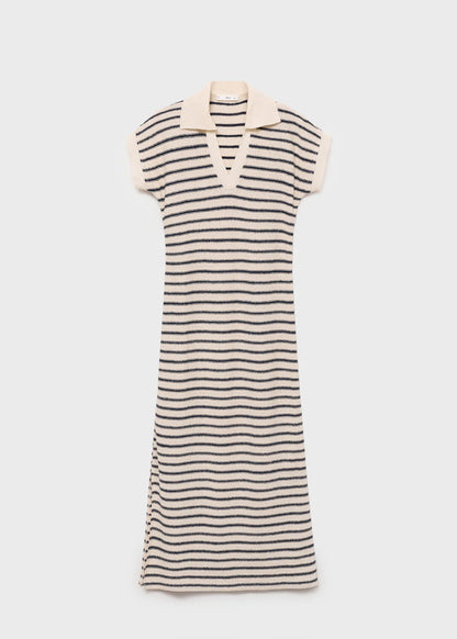 Long Striped Knitted Dress