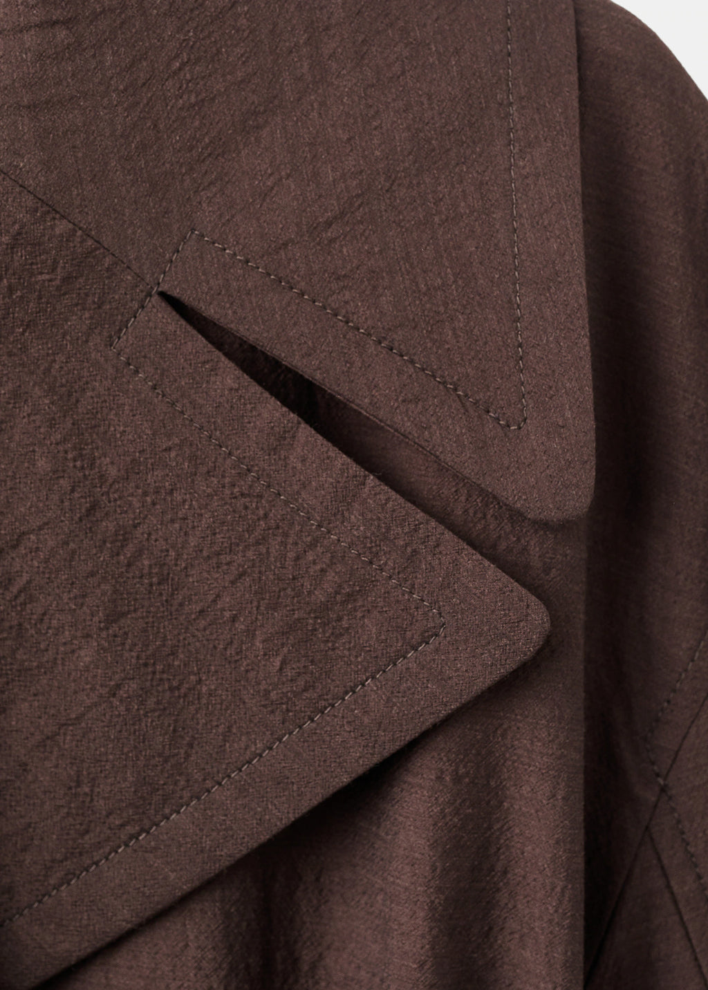 Long Virgin Wool Trench Coat