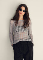 Long Sleeved Crochet Sweater