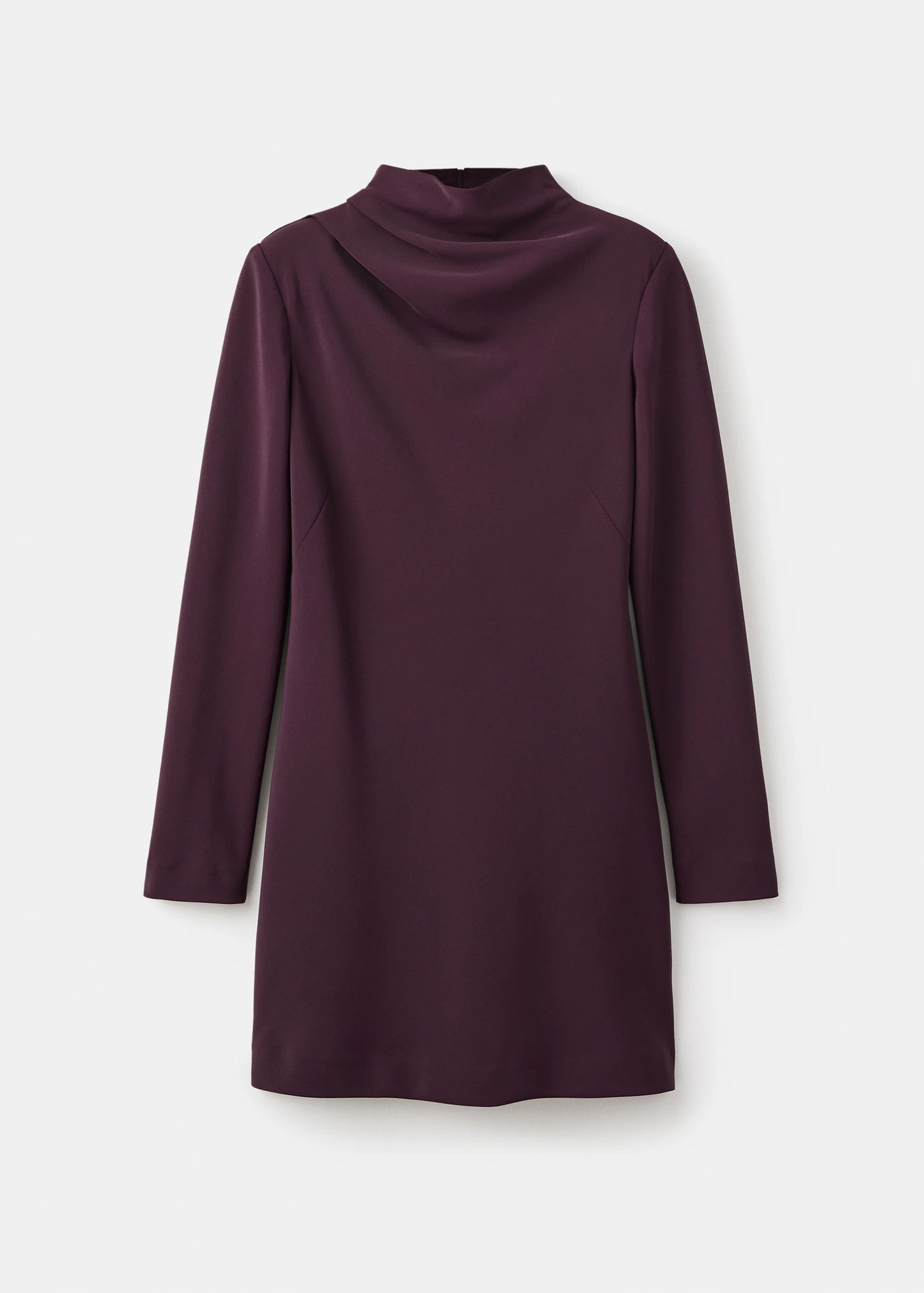 Long Sleeved Dress With Draped Neck