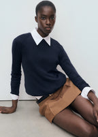 Long Sleeved Fine Knit Sweater