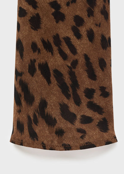 Long Sleeved Leopard Print Dress