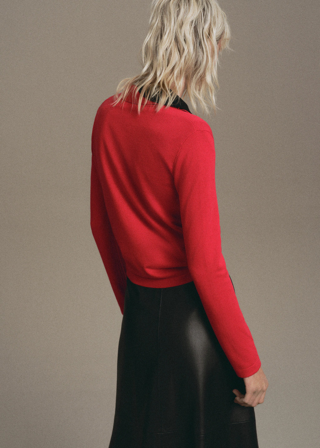 Long Sleeved Polo Neck Sweater