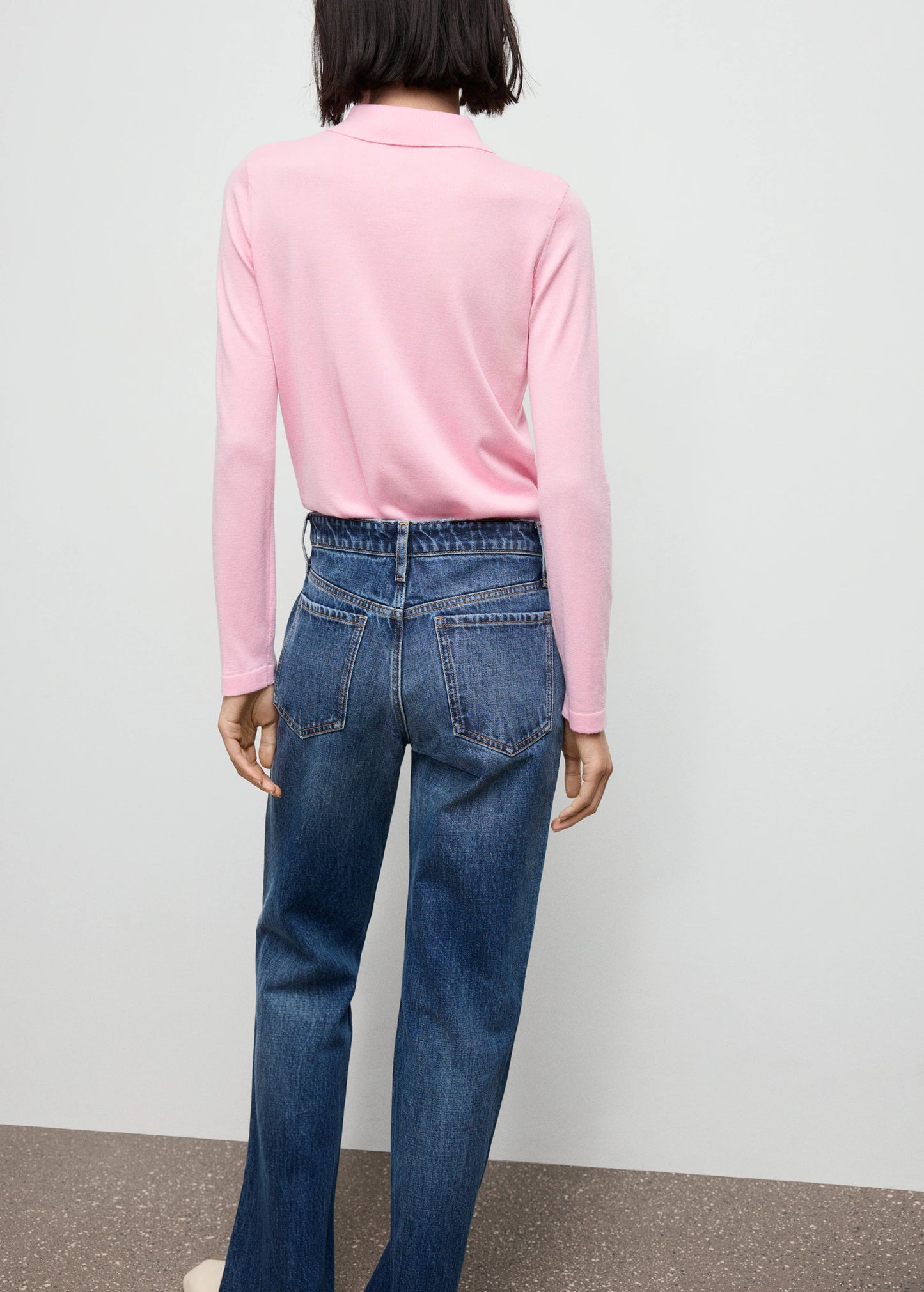 Long Sleeved Polo Neck Sweater