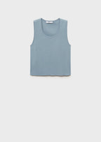 Low Cut Knitted Crop Top