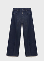 Low Rise Straight Leg Jeans With Buttons