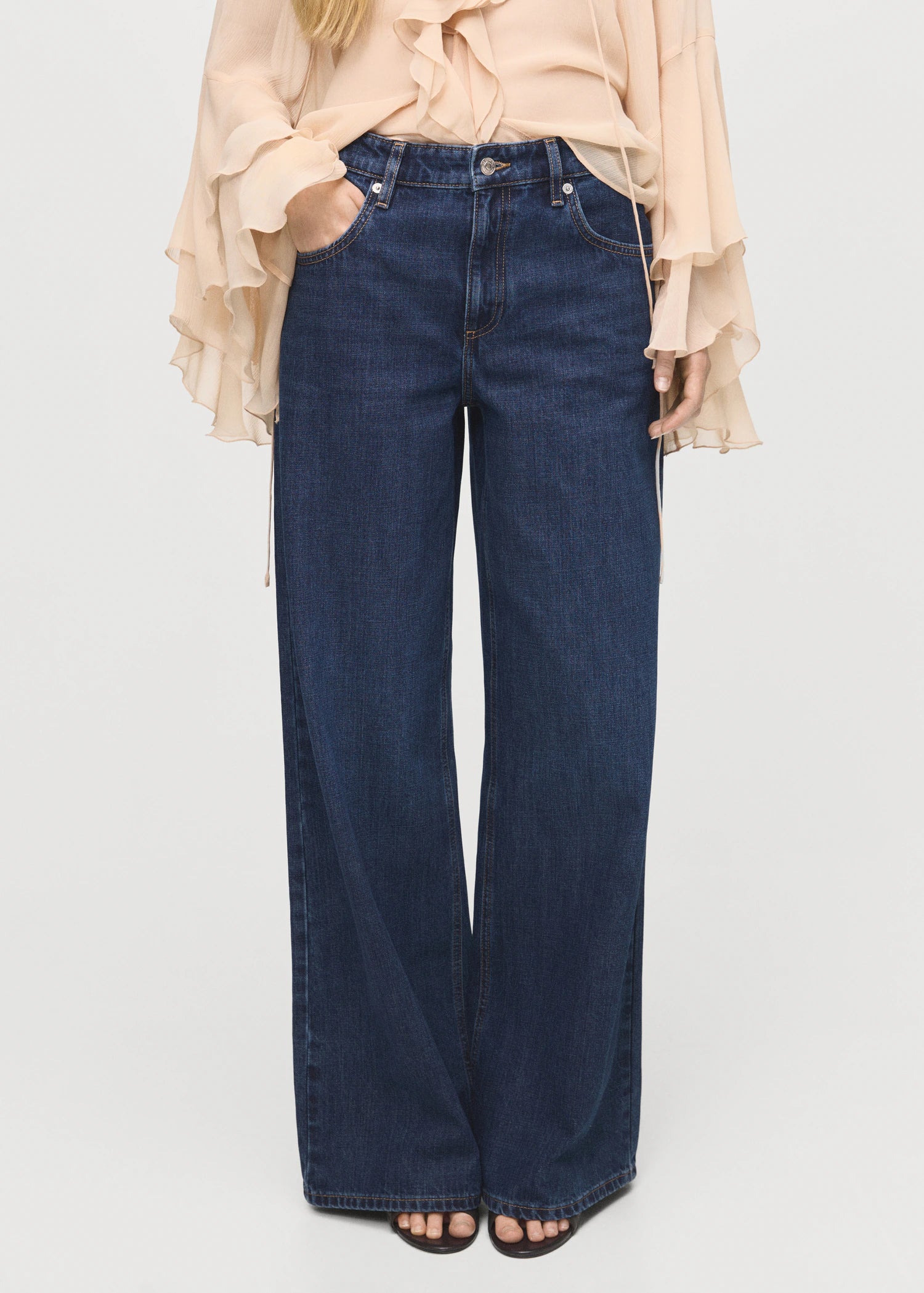 Low Rise Wide Leg Jeans
