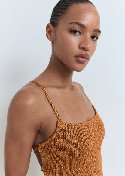 Lurex Dress With Crossed Back