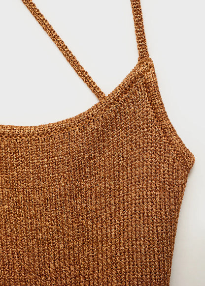 Lurex Dress With Crossed Back