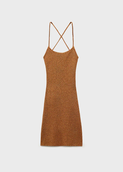 Lurex Dress With Crossed Back