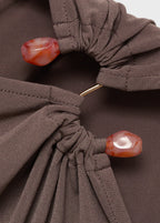 Lurex Knitted Top With Crossed Back