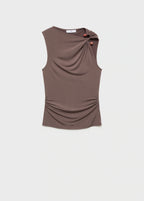 Lurex Knitted Top With Crossed Back