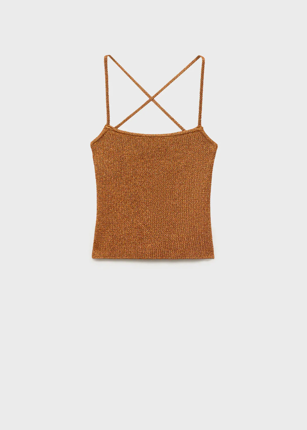 Lurex Knitted Top With Crossed Back