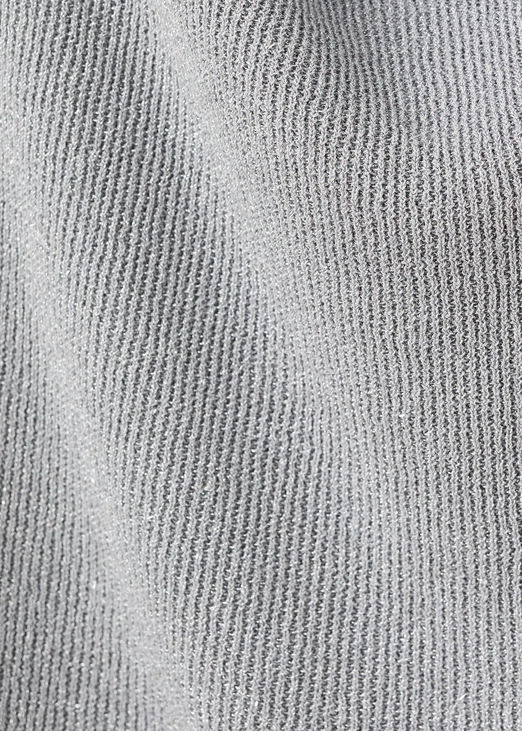 Lurex Knitted Top With Draped Neck