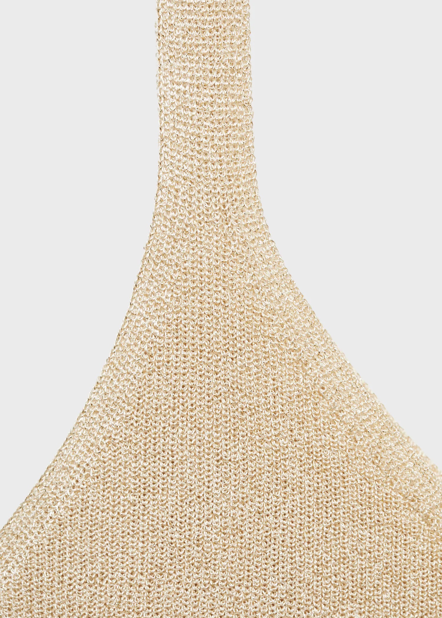 Lurex Knitted V Neck Top