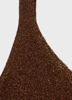 Lurex Knitted V Neck Top