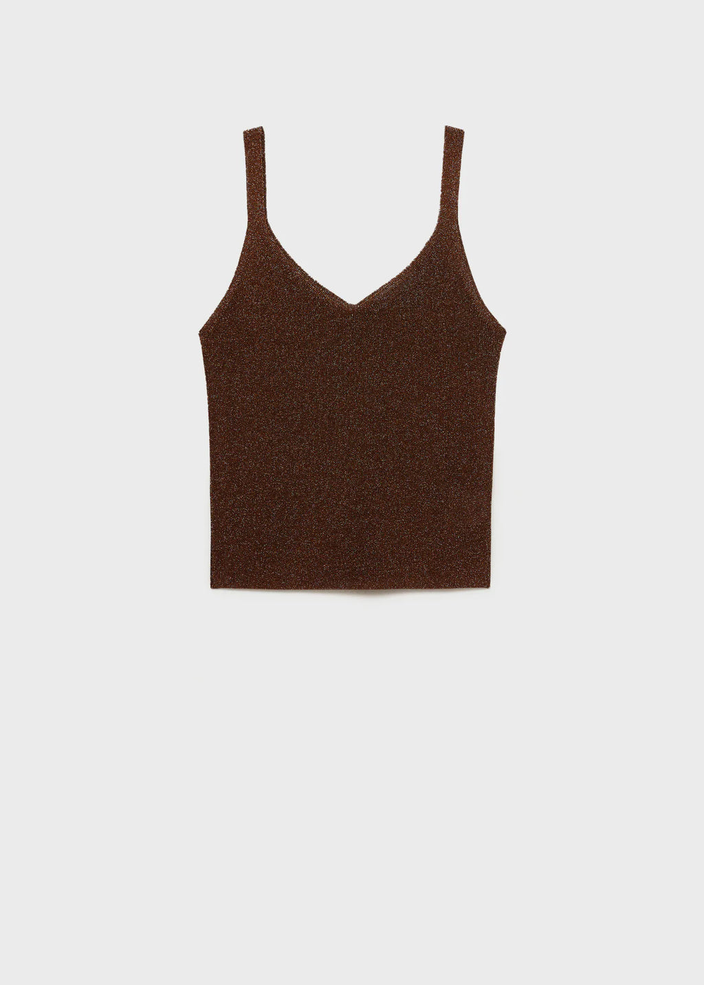 Lurex Knitted V Neck Top