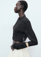 Lyocell Blouse With Toggles