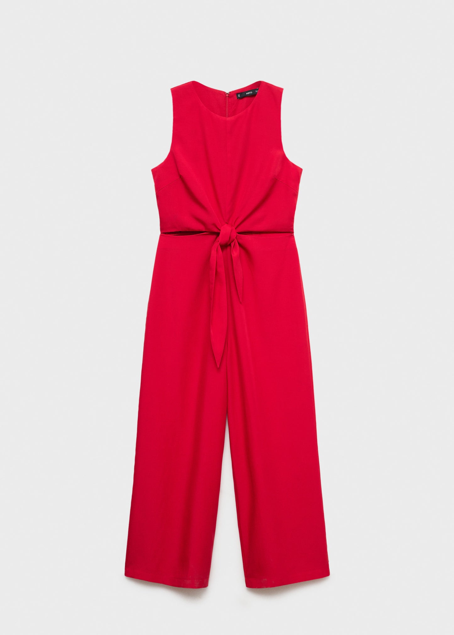 Lyocell Jumpsuit With Cut Out And Knot Detail