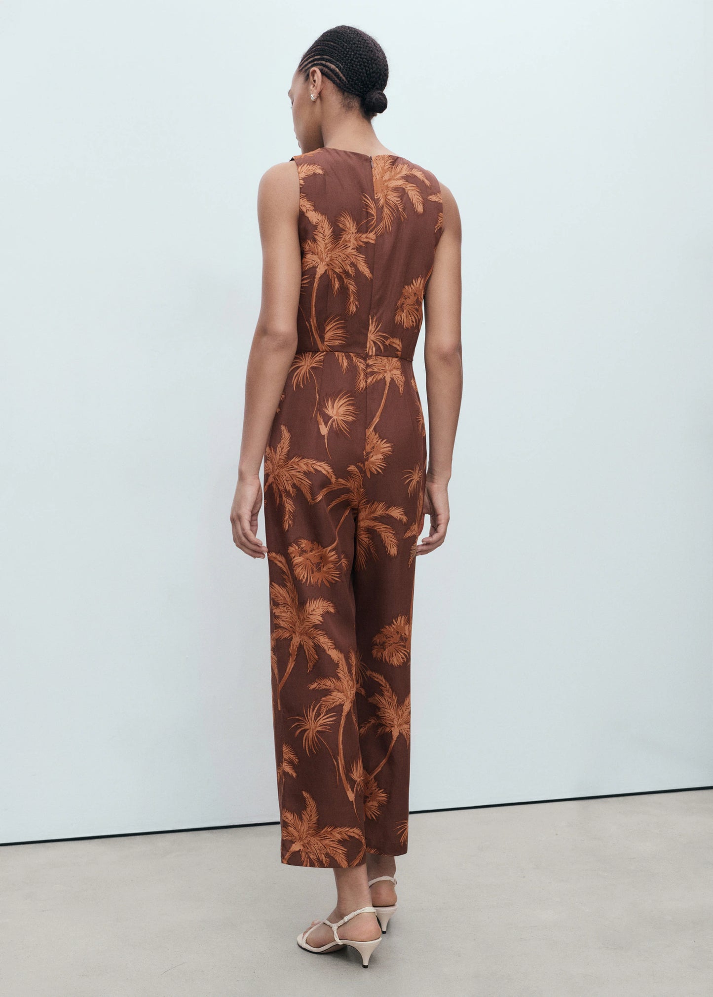 Lyocell Jumpsuit With Cut Out And Knot Detail