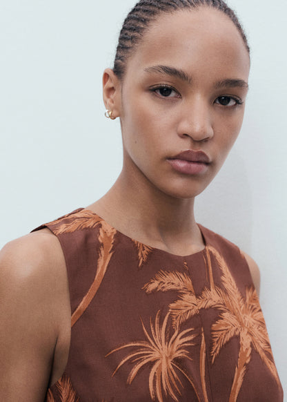 Lyocell Jumpsuit With Cut Out And Knot Detail