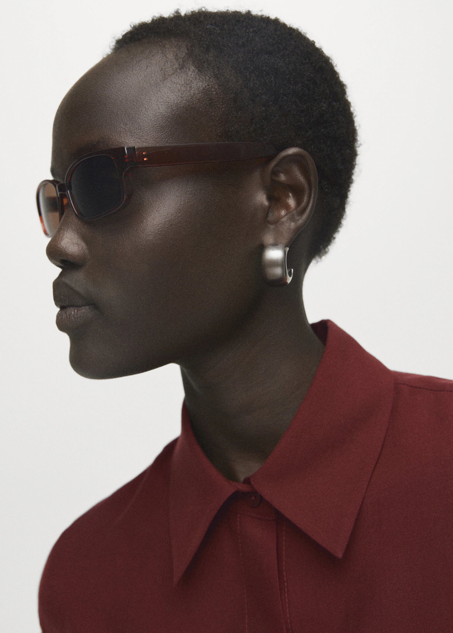 Lyocell Shirt With Hidden Buttons