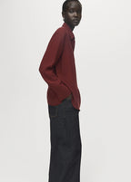 Lyocell Shirt With Hidden Buttons