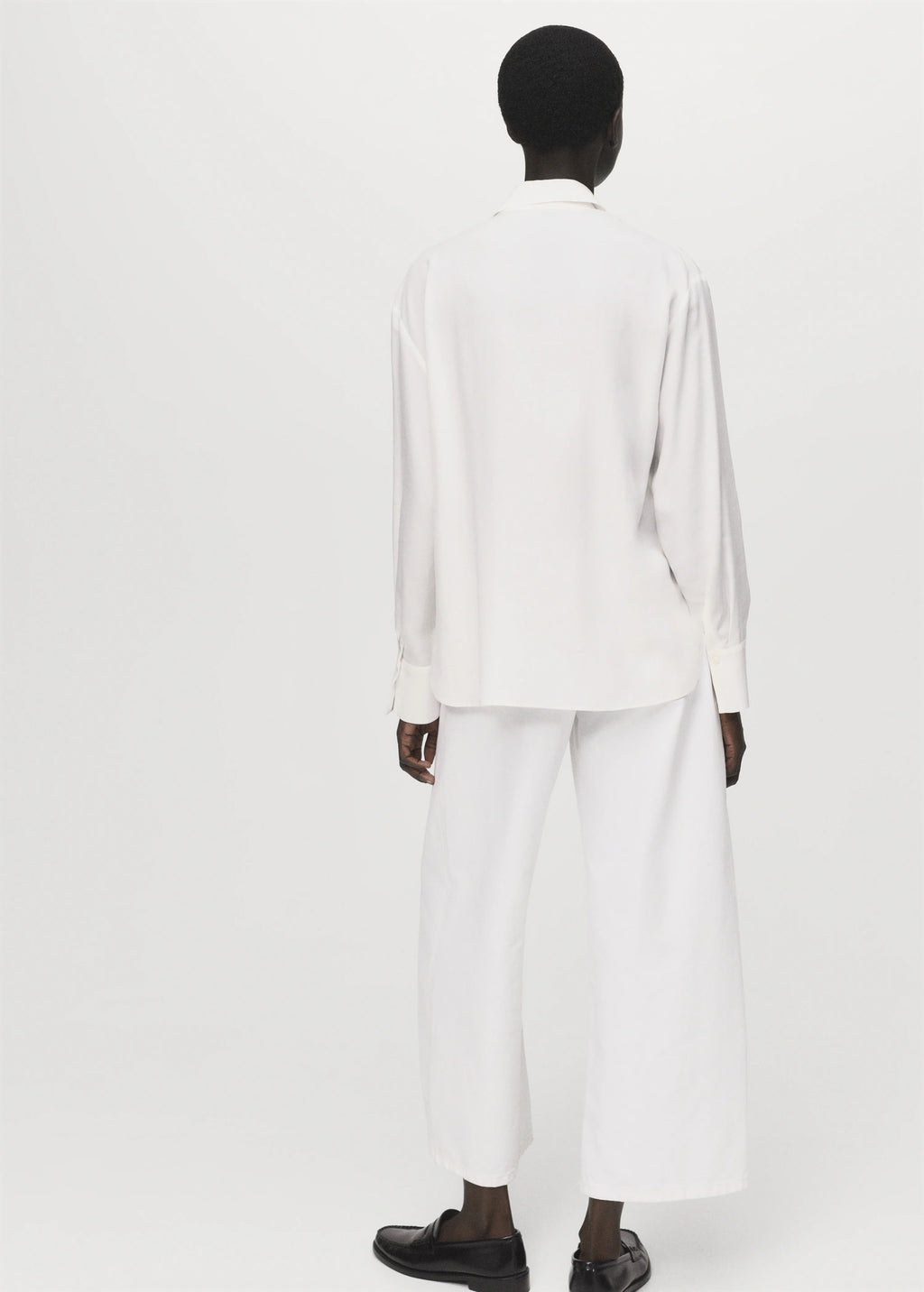 Lyocell Shirt With Hidden Buttons