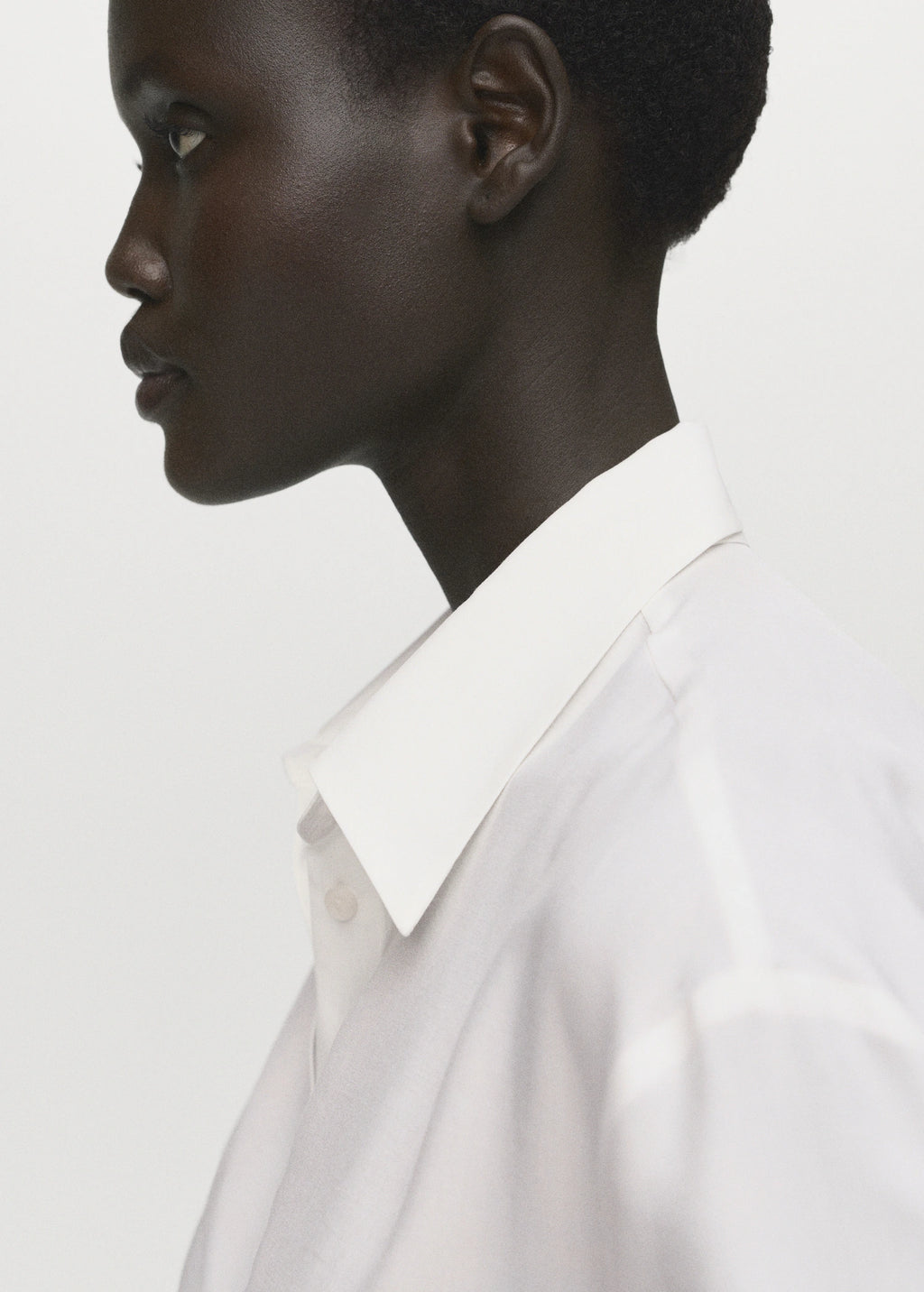 Lyocell Shirt With Hidden Buttons