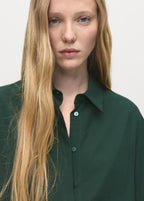 Lyocell Shirt With Hidden Buttons